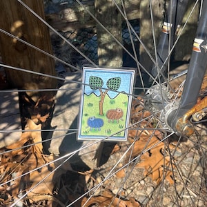 hedgehog spoke card in bike wheel