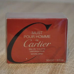 Cartier MUST DE CARTIER Eau de Toilette 50ml, Vintage, Discontinued, Very Rare, New in Box, Sealed