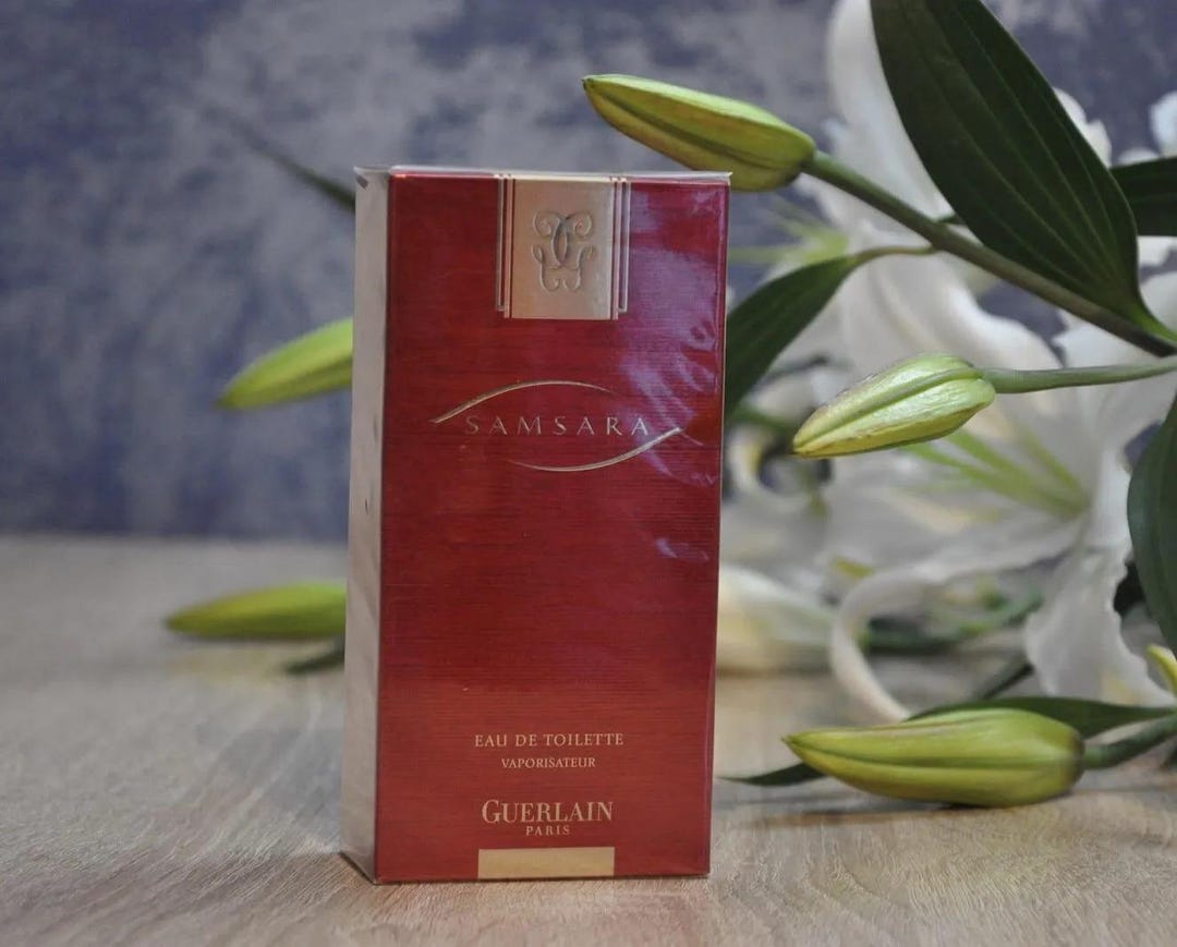 Guerlain SAMSARA Eau De Toilette 100ml, Vintage (red Bottle), Very