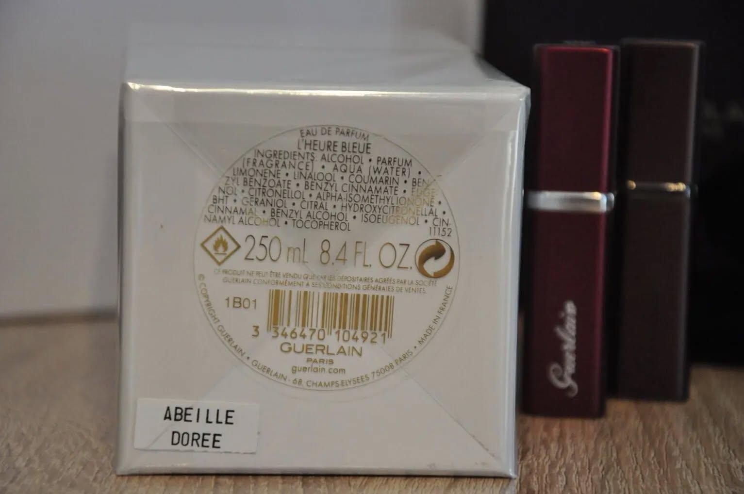 ゲラン ルール ブルー オードパルファム 250ml、ゴールド ビー ボトル