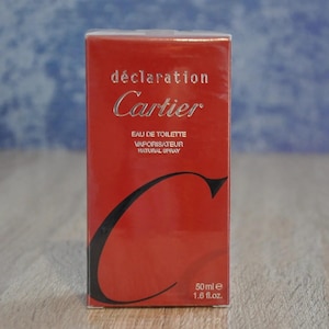Cartier DECLARATION Eau de Toilette 50ml, Old Version, Very Rare, New in Box, Sealed