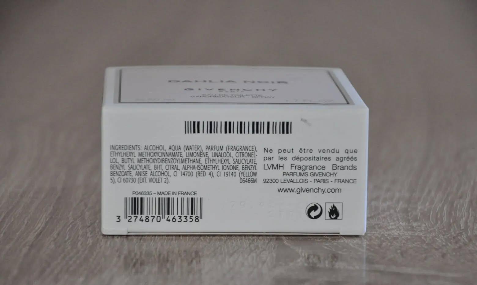 ジバンシー ダリア ノワール オードトワレ 50ml、廃盤、非常に希少