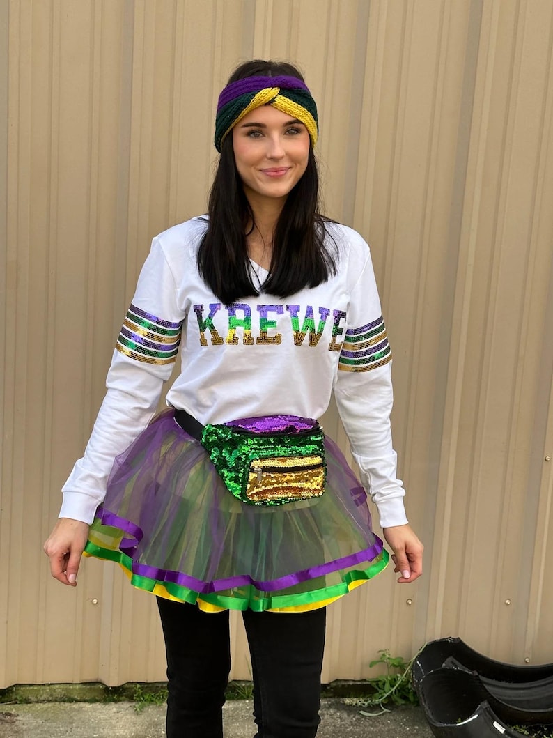 mardi gras fanny pack etsy