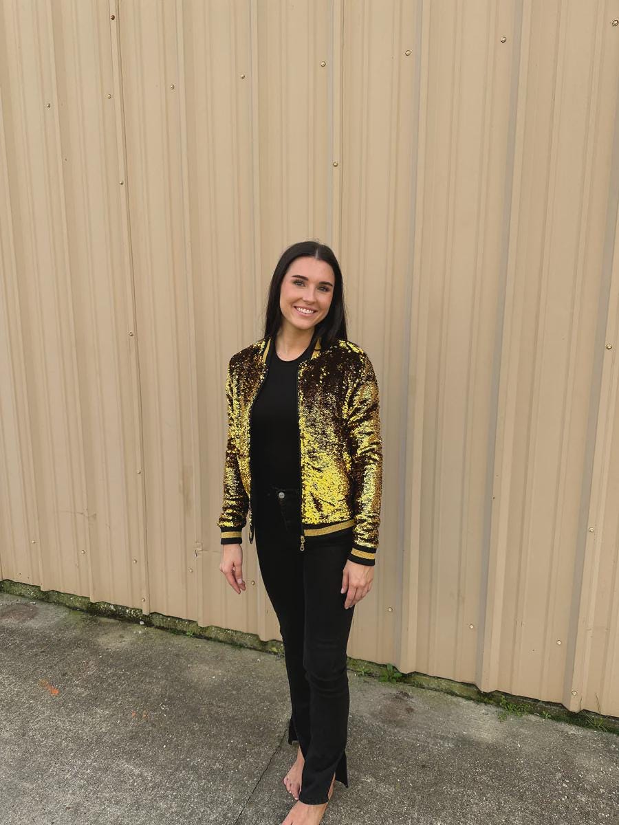Gold Sequin Jacket - Etsy Gold Sequin Jacket - Etsy