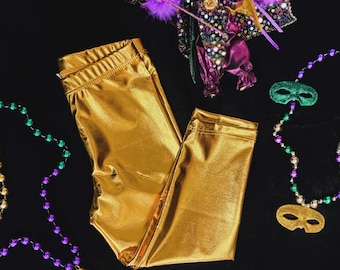Jugend Metallic Leggings, Gold