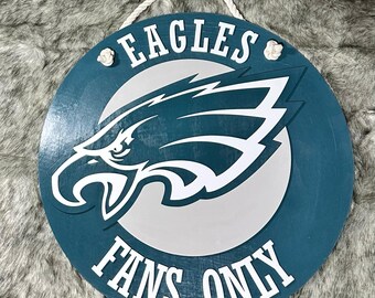 Eagles Fans Only door hanger Philadelphia go birds football decor philly