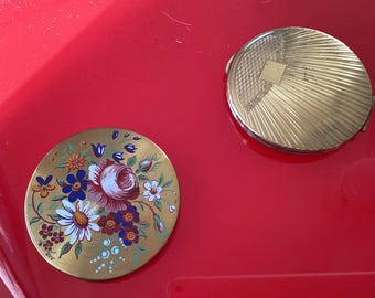 Vintage Kigu Powder Compact Set Of Two Made In England