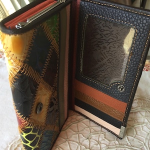 Vintage Leather Patchwork Women Wallet TEMANLI Old New Stock Perfect quality