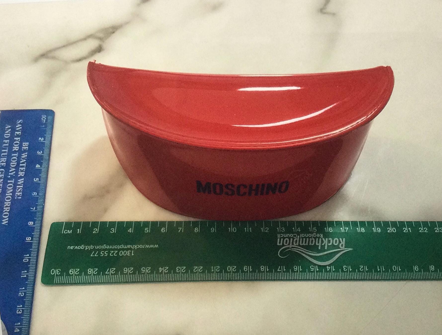 Moschino Shiny Red Sunglasses case Corinne McCormack Sunglass Eyeglass Case | Mercari main image 4