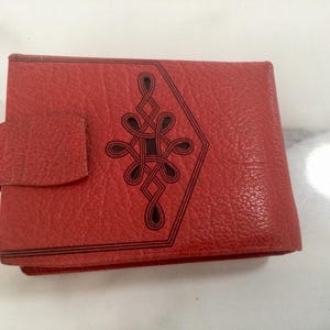 Priceless GARDNER Vintage 1960s Leather Wallet Red Unisex