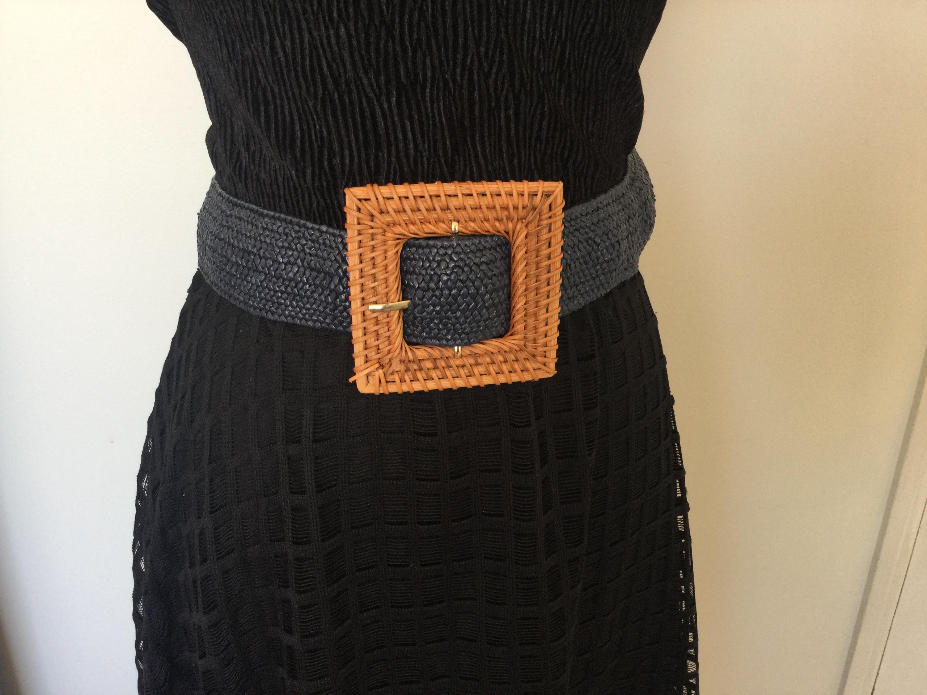 Wide Woven Belt for Dresses Rattan Waist Belt Braided Boho with Square Buckle Women Wide Woven Belt for Dresses Fashion Rattan Braided  main image 4