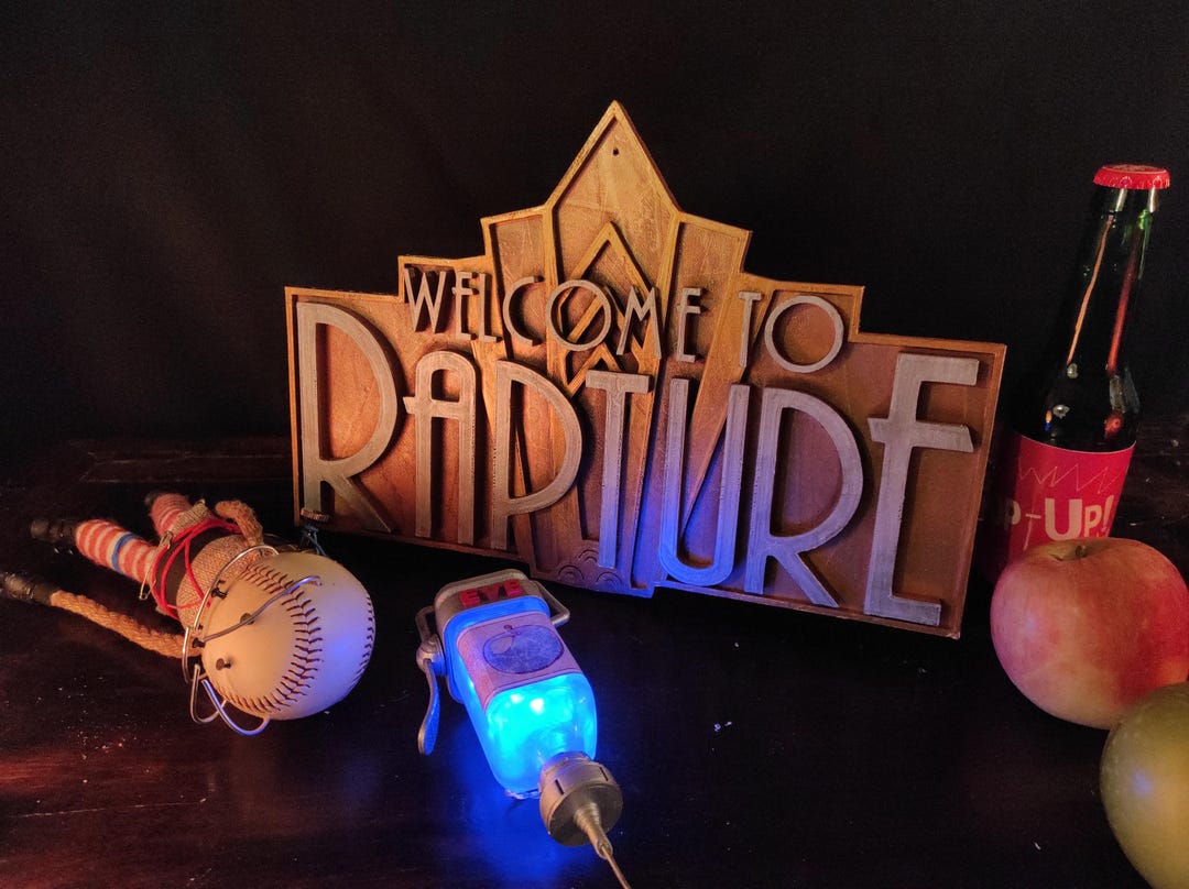Rapture Sign Bioshock Vigors Collection Props Fan-art Obsidian Forge - Etsy