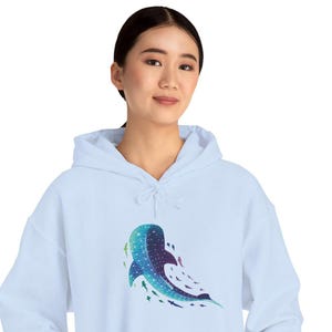 Whale Shark Watercolor Hoodie, Ocean Animal Sweatshirt, Marine Life Jumper, Marine Biologist Gift