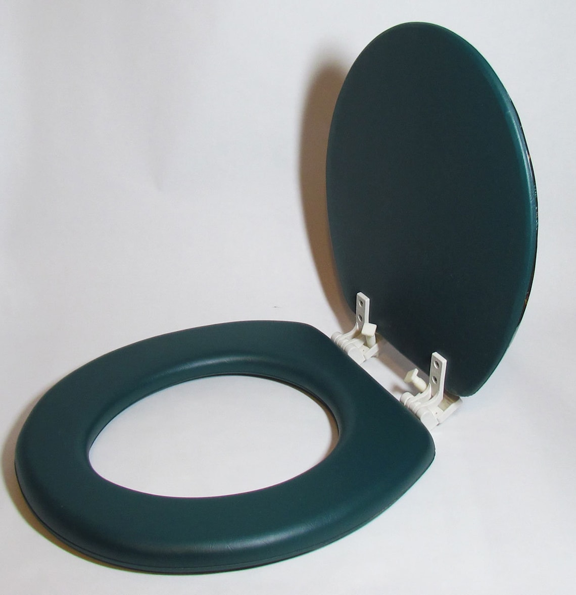 Toilet Seat Vintage Cushioned Dark Green Ducks Foam Standard Etsy