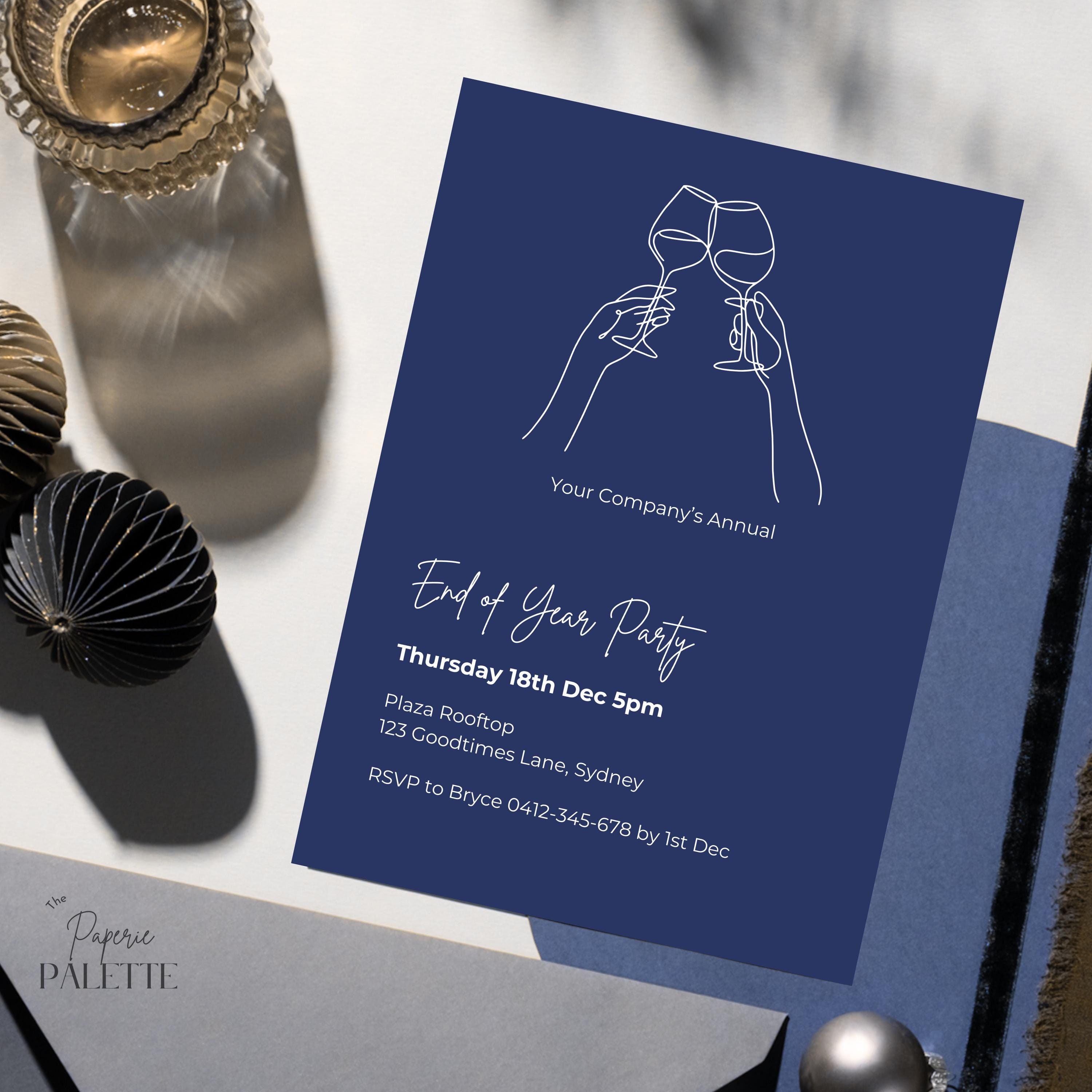 Corporate Holiday Party Invitation Editable Business Christmas Party ...