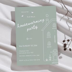 Editable Housewarming Invitation Digital Template Whimsical Hand Drawn ...