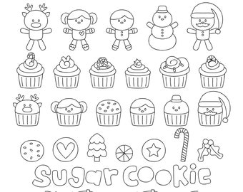 MTF Christmas Sweets Doodles - Miss Tiina Fonts - Open Type .OTF + True Type .TTF - limited commercial use ok