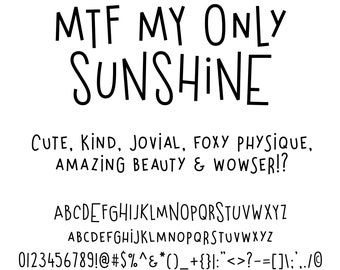 MTF My Only Sunshine Font