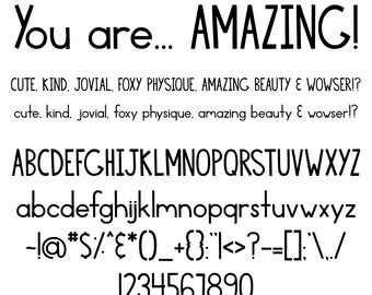 MTF You Are - Miss Tiina Fonts - Open Type .OTF + True Type .TTF - limited commercial use ok