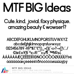 MTF Big Ideas - Miss Tiina Fonts - Open Type .OTF + True Type .TTF - uso comercial limitado ok