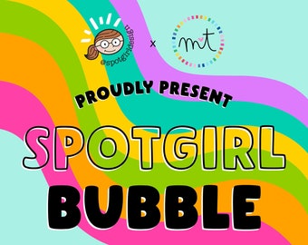 MTF Spotgirl Bubble - Font Collaboration - Open Type .OTF + True Type .TTF