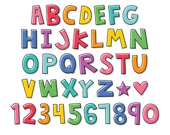 Jumpin' Jack Alphabet SVG DXF Digital Die Cut Files für Schneidemaschinen, Silhouette, Cricut, Kartenherstellung, Scrapbooking, Layered Clipart