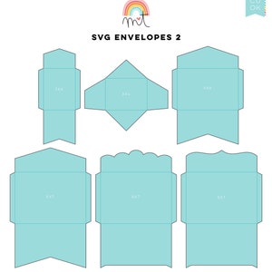 Enveloppes 2 fichiers SVG Digital Die Cutting avec doublures + cartes - modèles fabrication de cartes artisanat mariage invitations d’anniversaire imprimables