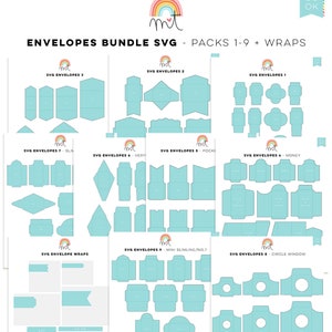 BUNDLE: 76 SVG Envelopes, Liners, Cards and Wraps, Digital Die Cutting files templates printable cash christmas wedding birthday invitations