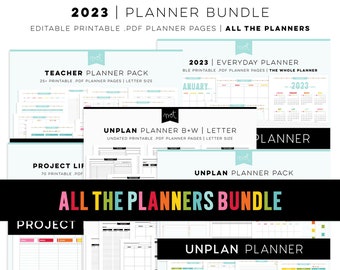 2023 ALL Planners Bundle - DIGITAL PDF Printable Pages - Letter Size