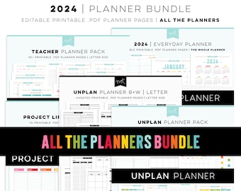 2024 ALL Planners Bundle - DIGITAL PDF Printable Pages - Letter Size