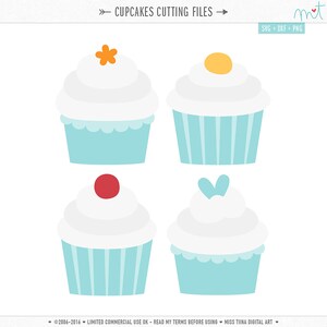 Cupcakes SVG DXF Digital Die Cut Files for cutting machines, card making, scrapbooking - instant download - limited commercial use ok