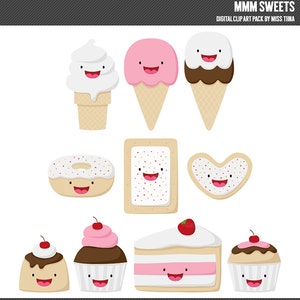 Mmm Sweets Digital Clipart Clip Art Illustrations - instant download - limited commercial use ok