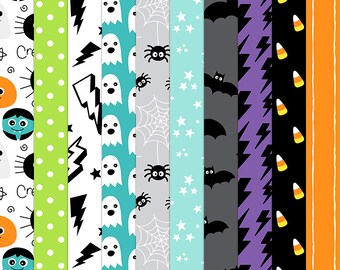 Halloween Mix Digital Papers - 10 patterns for scrapbooking, cards, invitations, printables and more - instant download - CU OK
