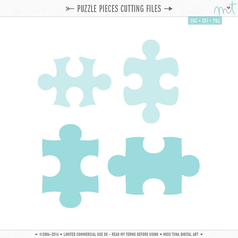 Puzzle Pieces SVG DXF Digital Die Cut Files for Cutting Etsy