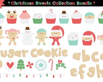 Christmas Sweets Collection SVG Digital Die Cutting Files, Silhouette, Cricut, card making, scrapbooking, clipart