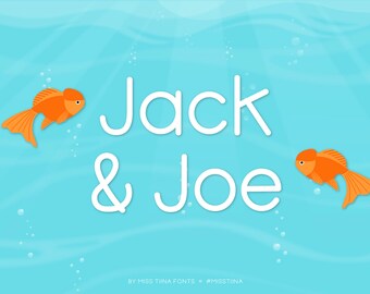 MTF Jack & Joe - Miss Tiina Fonts - Open Type .OTF + True Type .TTF - limited commercial use ok