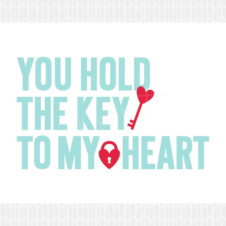 You Hold The Key To My Heart DIY Digital Wall Art Prints Printables baby kids nursery bedroom playroom decor PDF JPG 5 sizes 3 colorways image 2