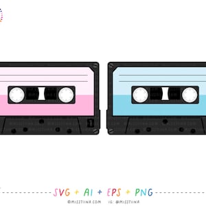 Nastri misti SVG Digital Cut Files + vettori e clipart stampabili
