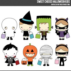Halloween Kids Digital Clip Art Halloween Clipart - Ilustrações de Sweet Cheeks - download instantâneo - uso comercial limitado ok