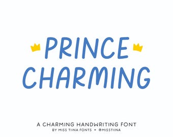MTF Prince Charming - Handwritten Font, Silhouette Fonts, Fonts for Cricut, Modern Fonts, Procreate Fonts, Monoline Fonts