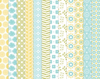 Sun Kissed Digital Papers - 12 patterns for scrapbooking, cards, invitations, printables and more - instant download - CU OK