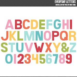 Cartas diarias Digital Clipart Clip Art Ilustraciones - descarga instantánea - uso comercial limitado ok