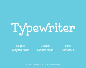 MTF Typewriter - Handwritten Font, Silhouette Fonts, Fonts for Cricut, Modern Fonts, Procreate Fonts, Monoline Fonts