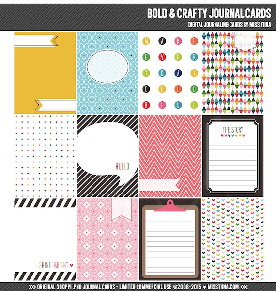 Pocket Cards 8-bit : Digital Scrapbooking Project Life 