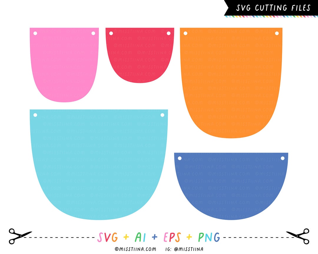 Scallop Banners SVG Digital Die Cutting Files, Silhouette, Cricut, Card ...