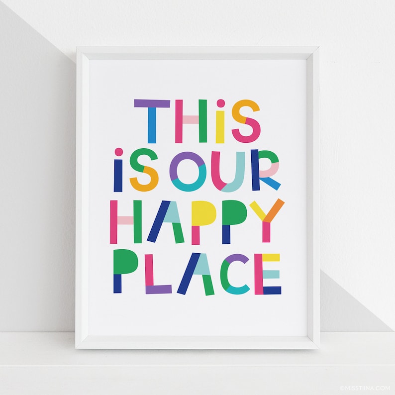 This is OUR Happy Place DIY Printable Digital Wall Art Prints Etsy