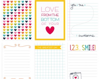 Live Free : Love Life 2 Digital Journal Cards - 3x4 4x6 project life pocket scrapbooking journaling note cards - instant download - CU OK