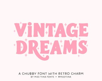 MTF Vintage Dreams - Hand-drawn Font, Silhouette Fonts, Fonts for Cricut, Modern Fonts, Procreate Fonts, Fun Fonts