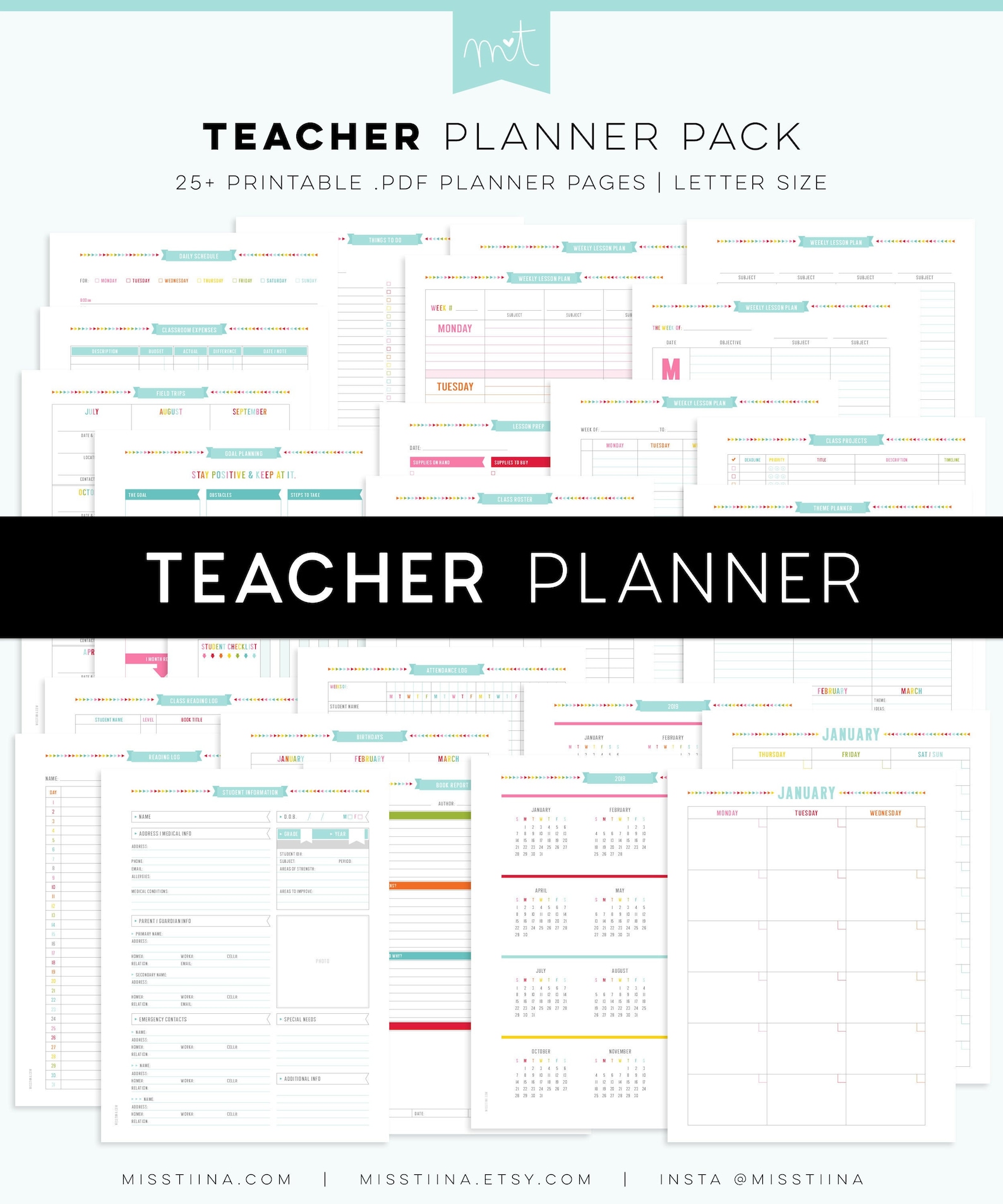 Teacher Planner - Editable PDF