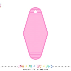 Vintage Motel Key Tag SVG Archivos de troquelado digital, silueta, Cricut, fabricación de tarjetas, scrapbooking, imágenes prediseñadas